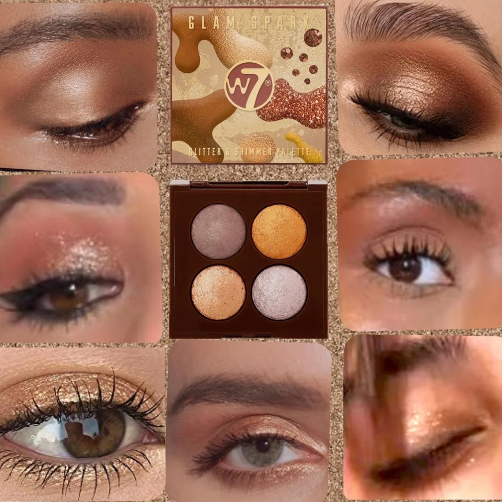 Glam Spark Glitter & Shimmer Eyeshadow Palette Shimmer NWT
